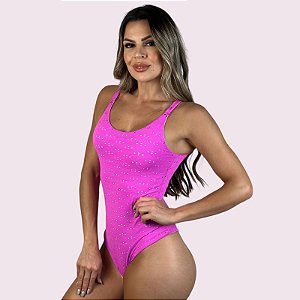 Maiô Pantelária Broderi Fucsia