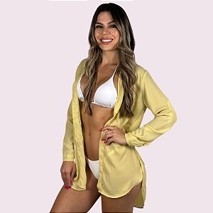Camisa de Praia Amarelo Candy G/GG