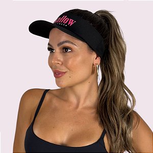 Viseira Shallow Preto com Pink