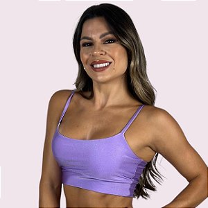 Top Isa Metalizado Lavanda