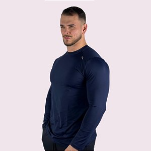 Camiseta Manga Longa Masculina Flow Marinho