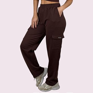 Calça Wide Moletom Coffee Unissex