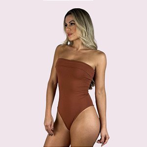 Maiô Bia Texturizado Terracota