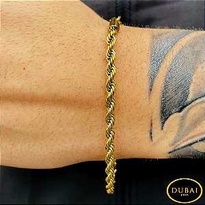 Pulseira Banhada a Ouro Cordão Baiano M