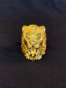 DEDEIRA LEÃO BANHADA A OURO 18K