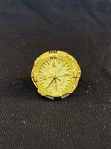 DEDEIRA BÚSSOLA BANHADA A OURO 18K