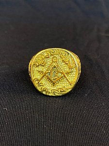 DEDEIRA MAÇONARIA BANHADA A OURO 18K