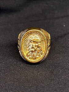 DEDEIRA JESUS CRISTO BANHADA A OURO 18K