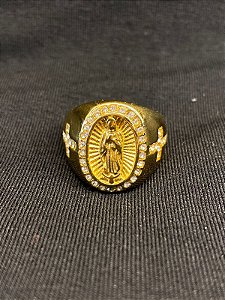 DEDEIRA MARIA MÃE DE DEUS BANHADA A OURO 18K