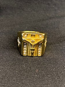 DEDEIRA CRUZ CRAVEJADA BANHADA A OURO 18K