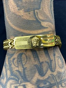 BRACELETE MEDUSA BANHADA A OURO 18K