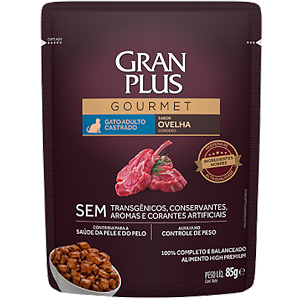 Sachê Gran Plus Gourmet Gato Castrado – Ovelha
