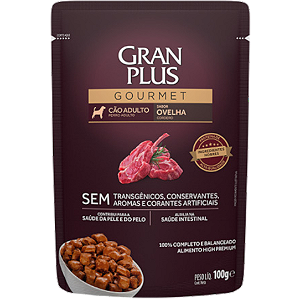 Ração Úmida Gran Plus Gourmet Cães Adultos Ovelha