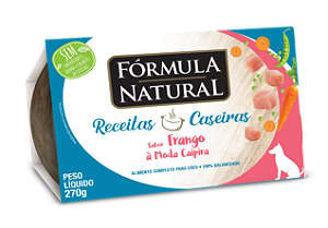 Ração Úmida Fórmula Natural Receitas Caseiras Cães Adultos Frango À Moda Caipira