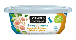 Ração Úmida Fórmula Natural Receitas Caseiras Cães Adultos Risoto De Frango, Brócolis E Espinafre