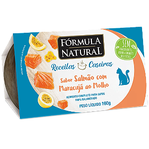 Ração Úmida Fórmula Natural Receitas Caseiras Gatos Adultos Salmão Com Maracujá Ao Molho