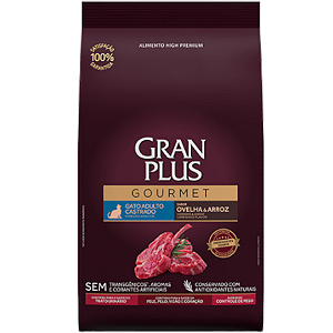 Ração Gran Plus Gourmet Gato Adulto Castrado Ovelha