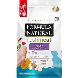 Ração Fórmula Natural Fresh Meat Filhote Médio – Frango, Mandioca e Cúrcuma