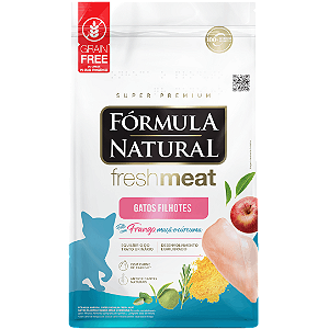 Ração Fórmula Natural Fresh Meat Gato Filhote Frango, Maçã e Cúrcuma