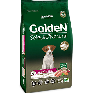 Ração Golden Seleção Natural Cães Filhotes Frango e Arroz