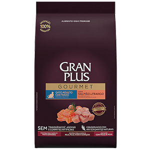 Ração Gran Plus Gourmet Gato Castrado Salmão e Frango