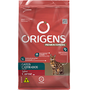 Ração Origens Gato Castrado Carne