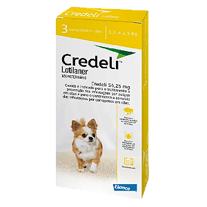 Credeli Antipulgas e Carrapatos 56,25 mg 1,3 a 2,5 kg