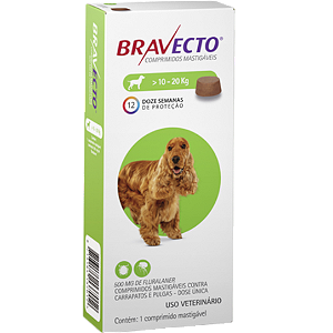 Bravecto Antipulgas e Carrapatos 10 - 20 kg