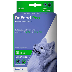 Antipulgas e carrapatos Defend Pro para cães até 10kg