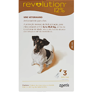 Antipulgas e Carrapatos REVOLUTION 60mg para cães  5 a 10KG