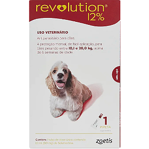 Antipulgas e Carrapatos REVOLUTION 120mg para cães de 10 a 20kg