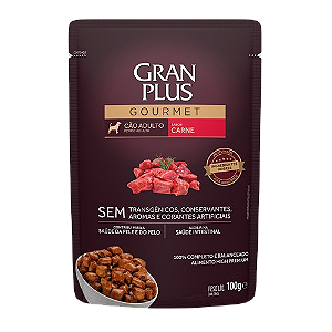 Ração Úmida GranPlus Gourmet Cães Adultos Carne 100 g