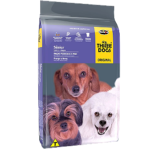Ração Three Dogs original Sênior Raças Pequenas e Mini