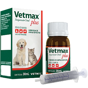 Vermífugo Vetmax Plus Suspensão 30 ml