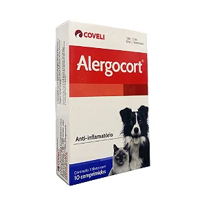 Alergocort Coveli Anti-inflamatório para Cães e Gatos 10 comprimidos