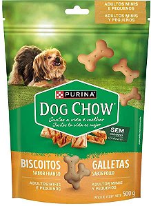 Dog Chow Biscoito Frango Mini para Cães 500g