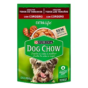 Dog Chow Extra Life Cordeiro 100g Sache Cx 15 Unid