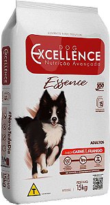 Ração Seca Dog Excellence Essence Carne e Frango para Cães 15 kg