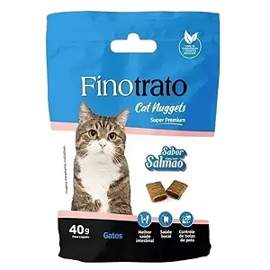Biscoito Finotrato Cat Nuggets Salmão para Gatos 40g