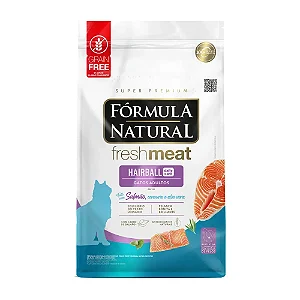 Ração Fórmula Natural Fresh Meat Hairball Gatos Adultos Salmão com Cenoura 7 kg