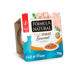 Ração Úmida Fórmula Natural Fresh Meat Gourmet Gatos Adultos Peito de Frango 70 g