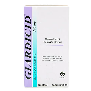 Giardicid 500mg para Cães e Gatos 10 comprimidos