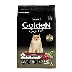 Ração Golden Gatos Castrados Carne