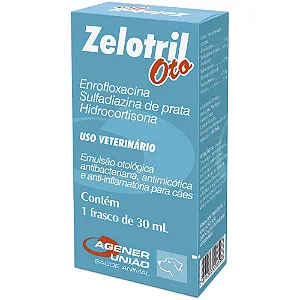 Zelotril Oto Emulsão Otológica para Cães 30ml