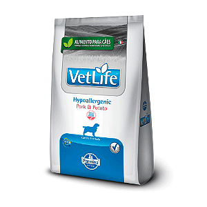 Ração Vet Life Natural Cães Adultos Hypoallergenic Porco e Batata 2Kg