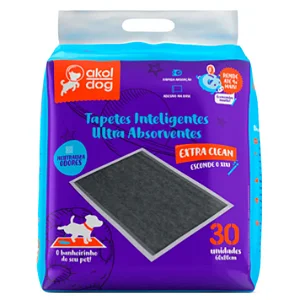 Tapete Higiênico Akol Carvão 60x80 cm 30 Unidades