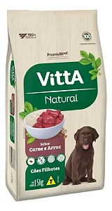 Premier Vitta Natural Ração para Cães Filhotes carne 15 kg