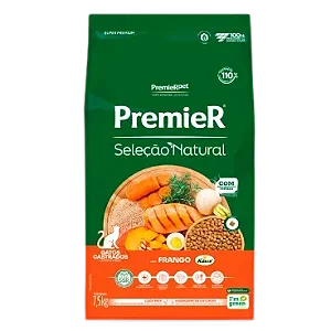 Ração Premier Seleção Natural Gato Cast Frango 7,5kg