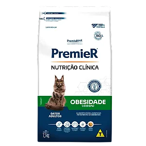 Ração Premier Clínica Obesidade Gatos Adultos 1,5kg