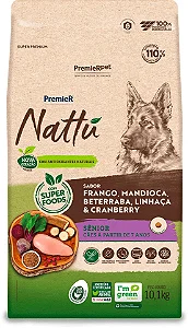 Ração PremieR Nattú Mandioca para Cães Idosos